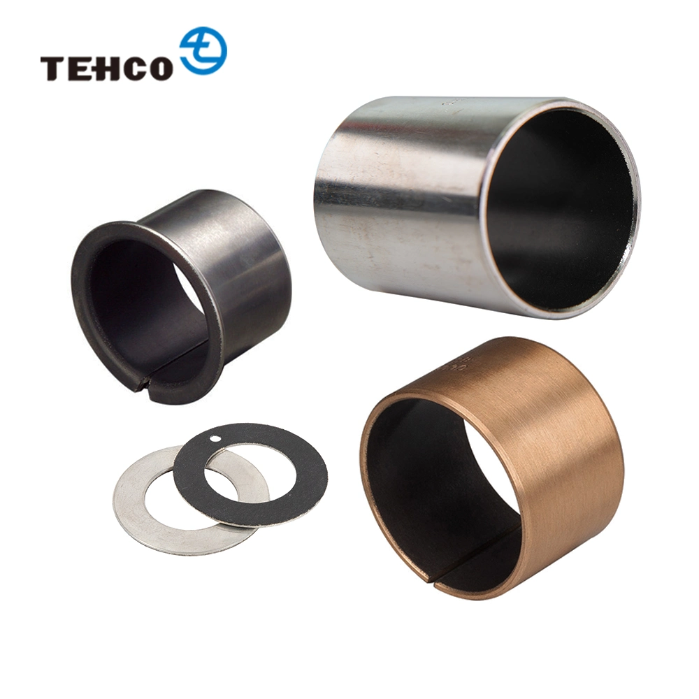 TCB100 Steel DU Sleeve Self Lubricating Oilless Metal PTFE Bush DIN1494 Standard Print Machine Oil Sliding Pap Bushing Bearing