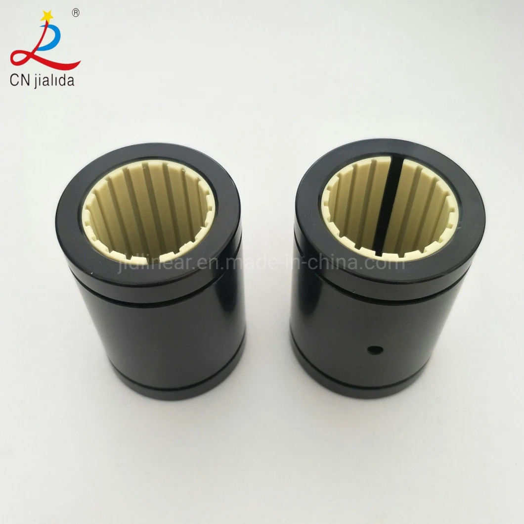 3D Printer Polymer Bushing Bearing Oilless Closed Anodized Aluminum Adapter Plastic Linear Plain Bearing (RJUM-11-10-12-16-20-25-30-40-50) Same Size as Igus